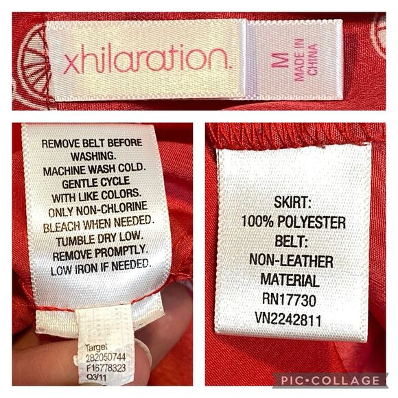 Y2K Bicycle Print‎ Skirt Womens M Pink Retro Playful Cottagecore Casual.Novelty - Picture 6 of 9